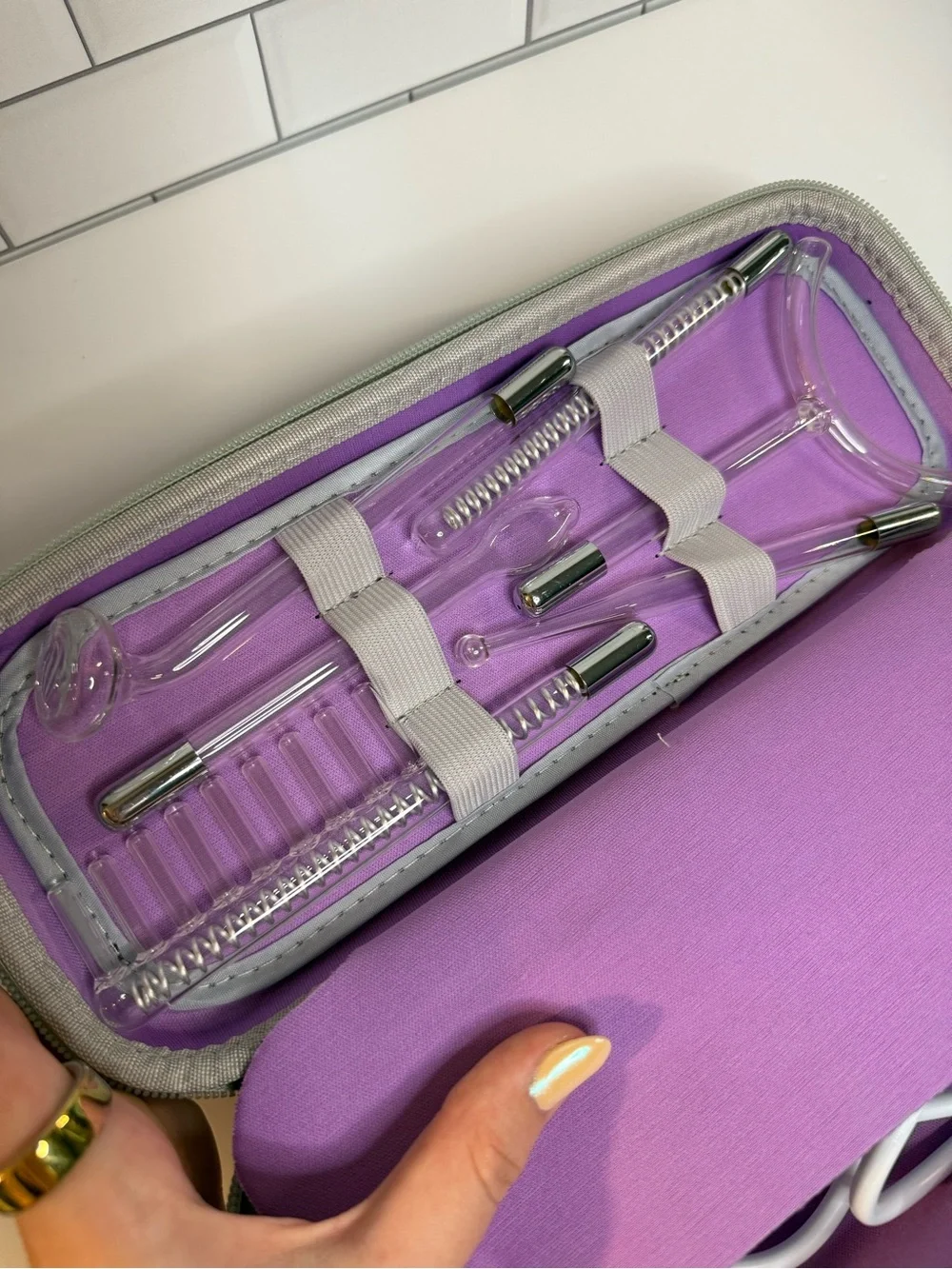 NuDerma Professional Skin Therapy Wand + Accessories and Carrying Case